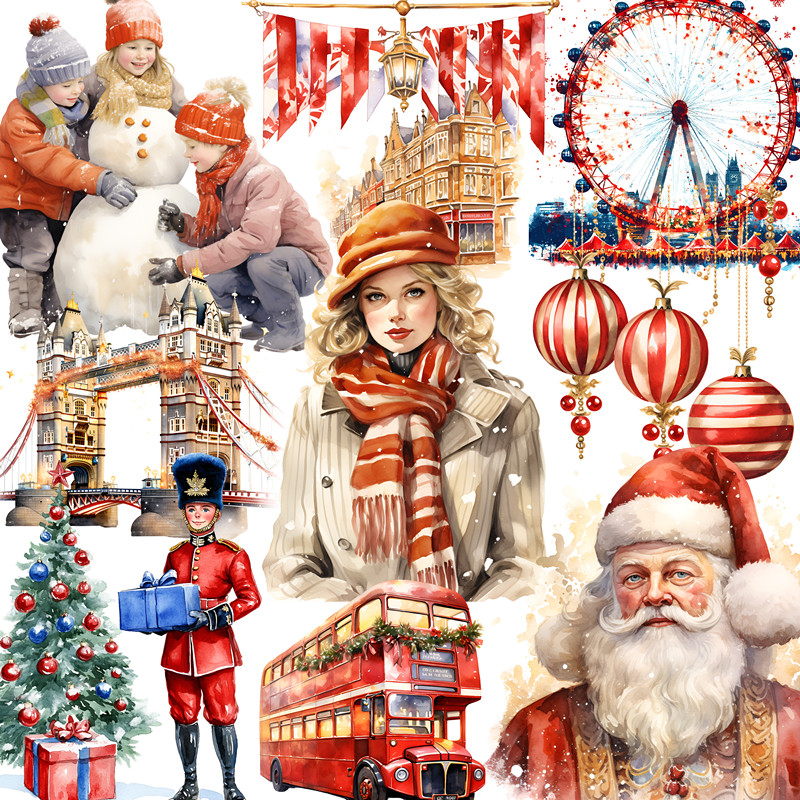 Kids Toys London - London Christmas Stickers Crafts And Scrapbooking