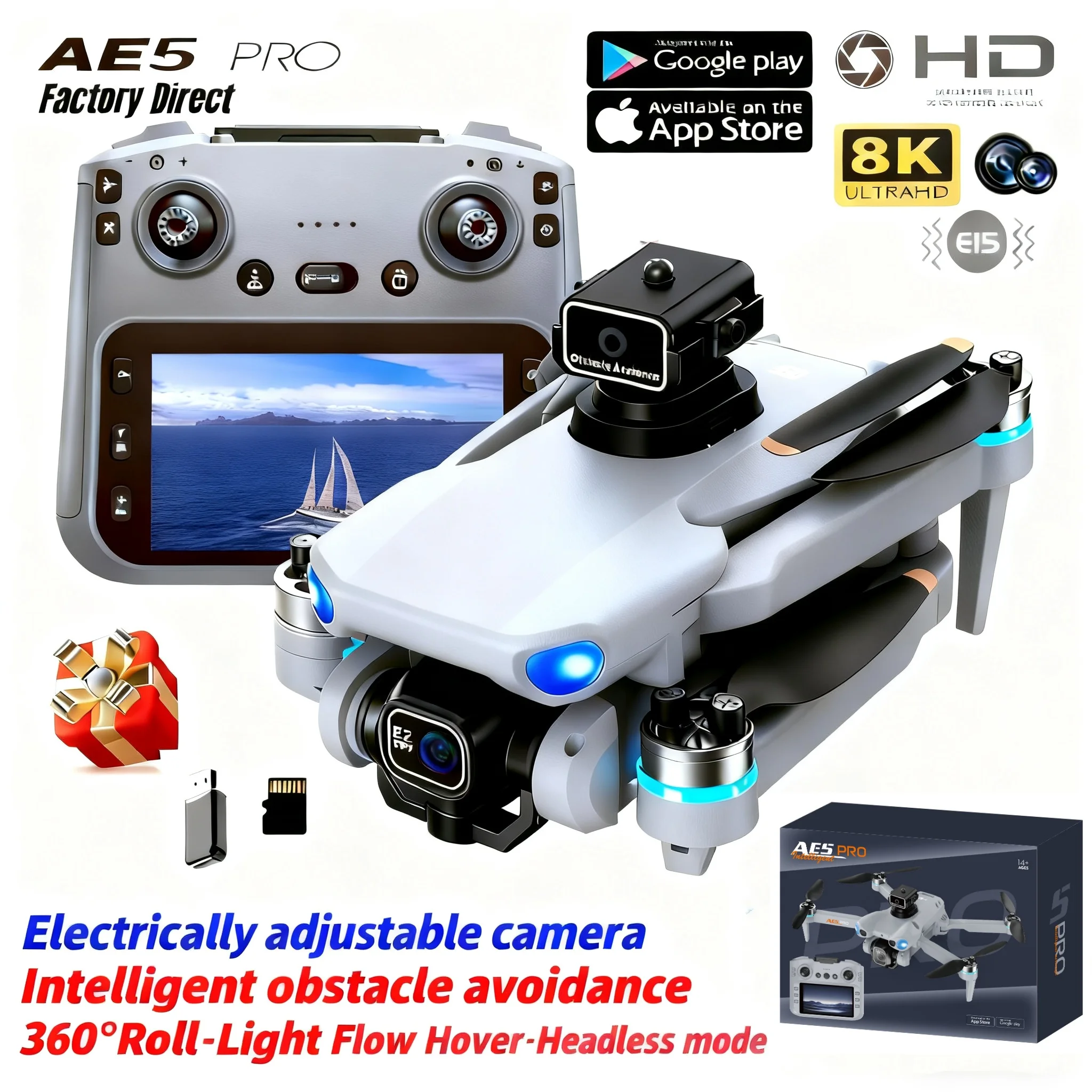Toys For Kids Video - AE5 Pro Drone 8K HD 4.5