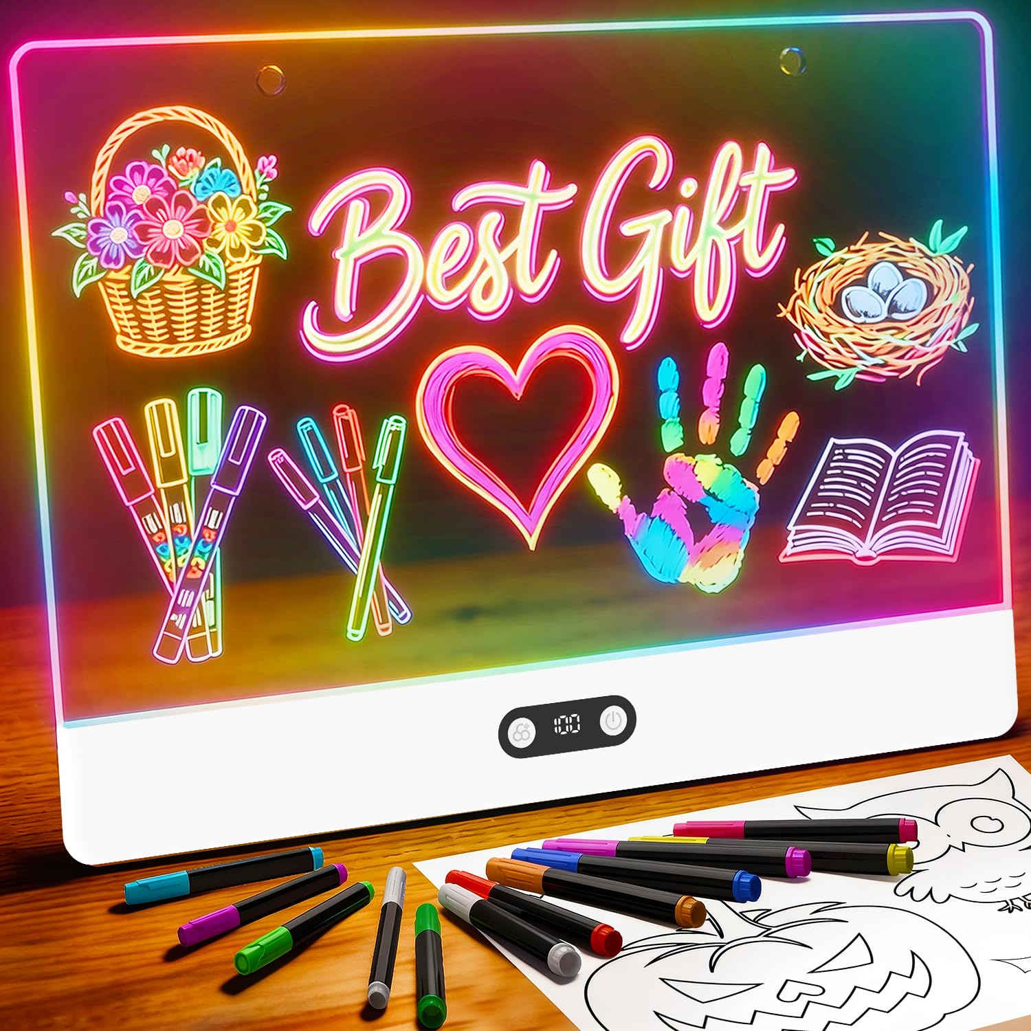 Rechargeable LED Drawing Board - đánh giá và giá Kids Toys Drawing