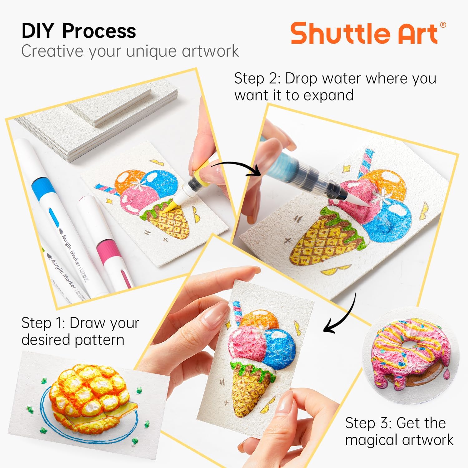 3D Puffy Foam Texture Painting - đánh giá và giá Kids Toys Drawing