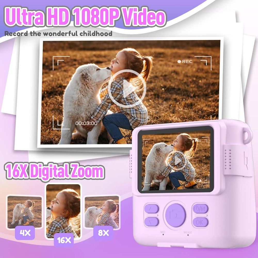 Instant Print Camera for Kids, - đánh giá và giá Toys For Kids Video