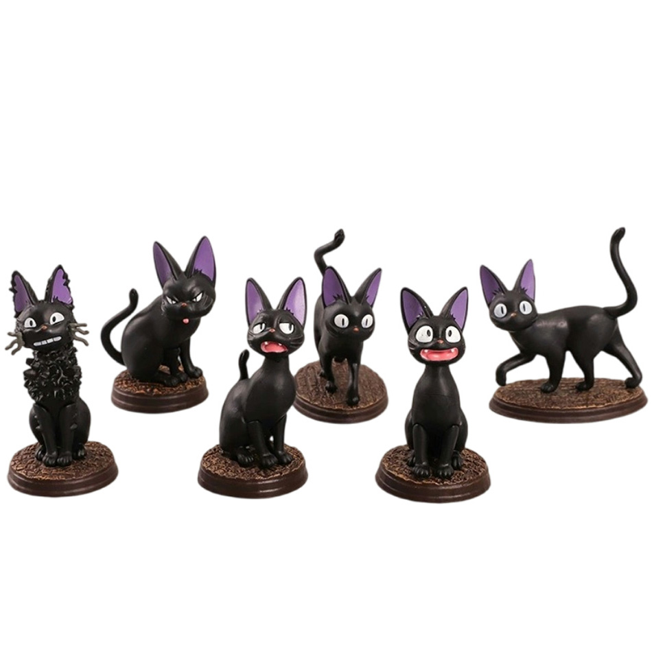 6pcs/set Cartoon Black Cat Jij - đánh giá và giá Kids Toys Jiji