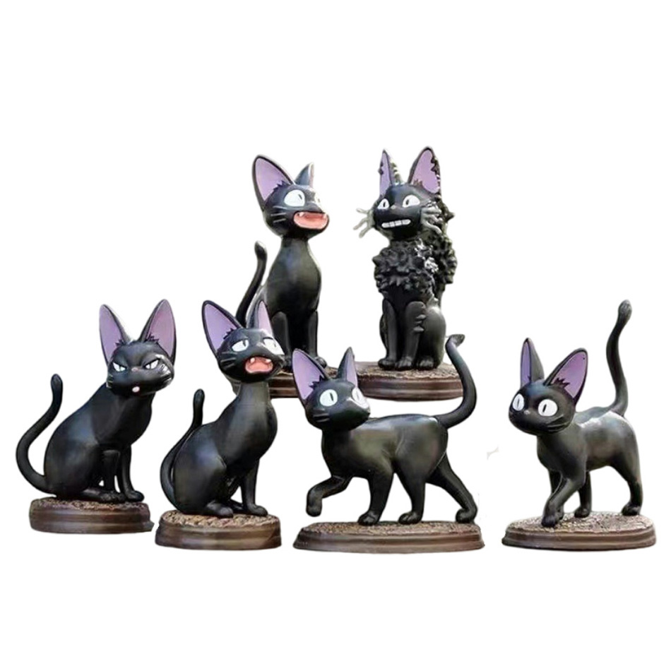 6pcs/set Cartoon Black Cat Jij - đánh giá và giá Kids Toys Jiji
