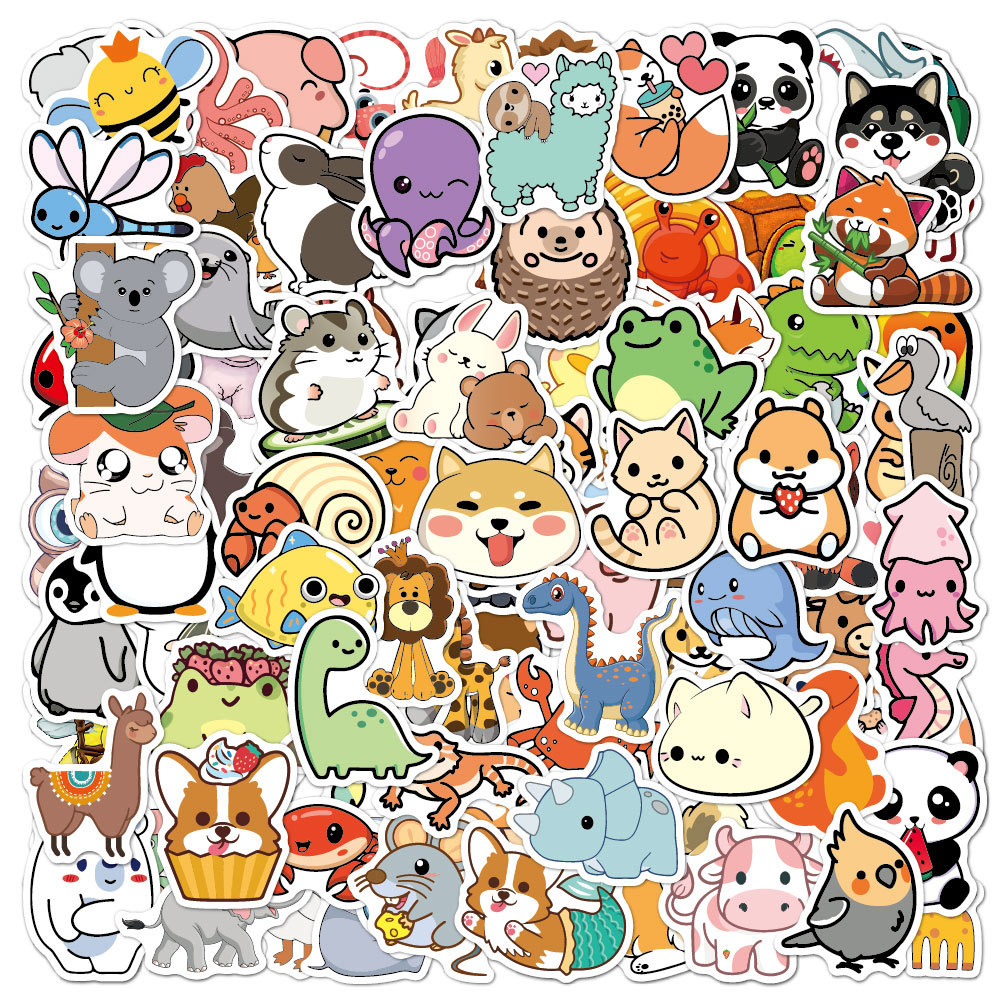 100pcs Funny Animal Stickers C - đánh giá và giá Kids Toys Logo